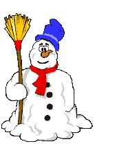 GIF анимация, анимашки. Снеговик снимает шляпу.